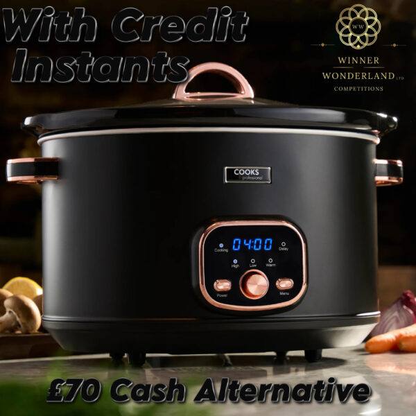 Cooks Professional 8L Digital Slow Cooker Black Rose Gold