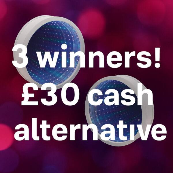 3 Winners 2 x Infinity Mirrors 23cm Sensory Light Up LED Tunnel of Lights