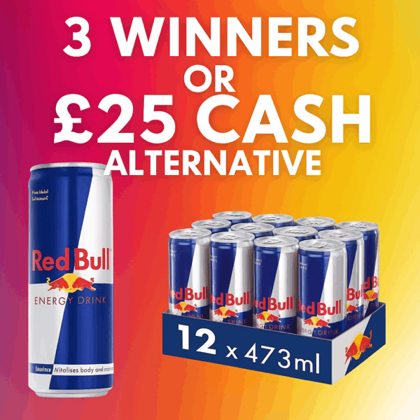 3 Winners 12 X 473ml Red Bull