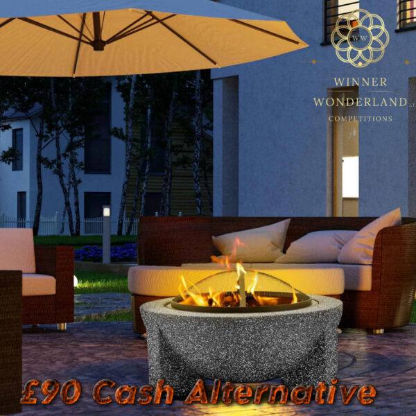 Round 60cm Fire Pit with BBQ Grill