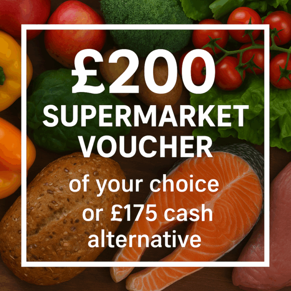 LOW ODDS £200 Supermarket Voucher