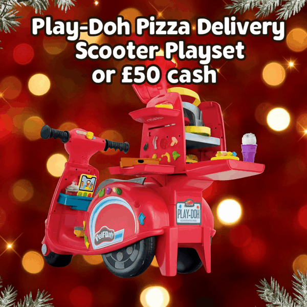 Play-Doh Pizza Delivery Kids Scooter Playset